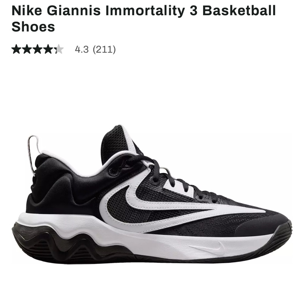 Nike Black and White Athletic Shoes Sleek Design
